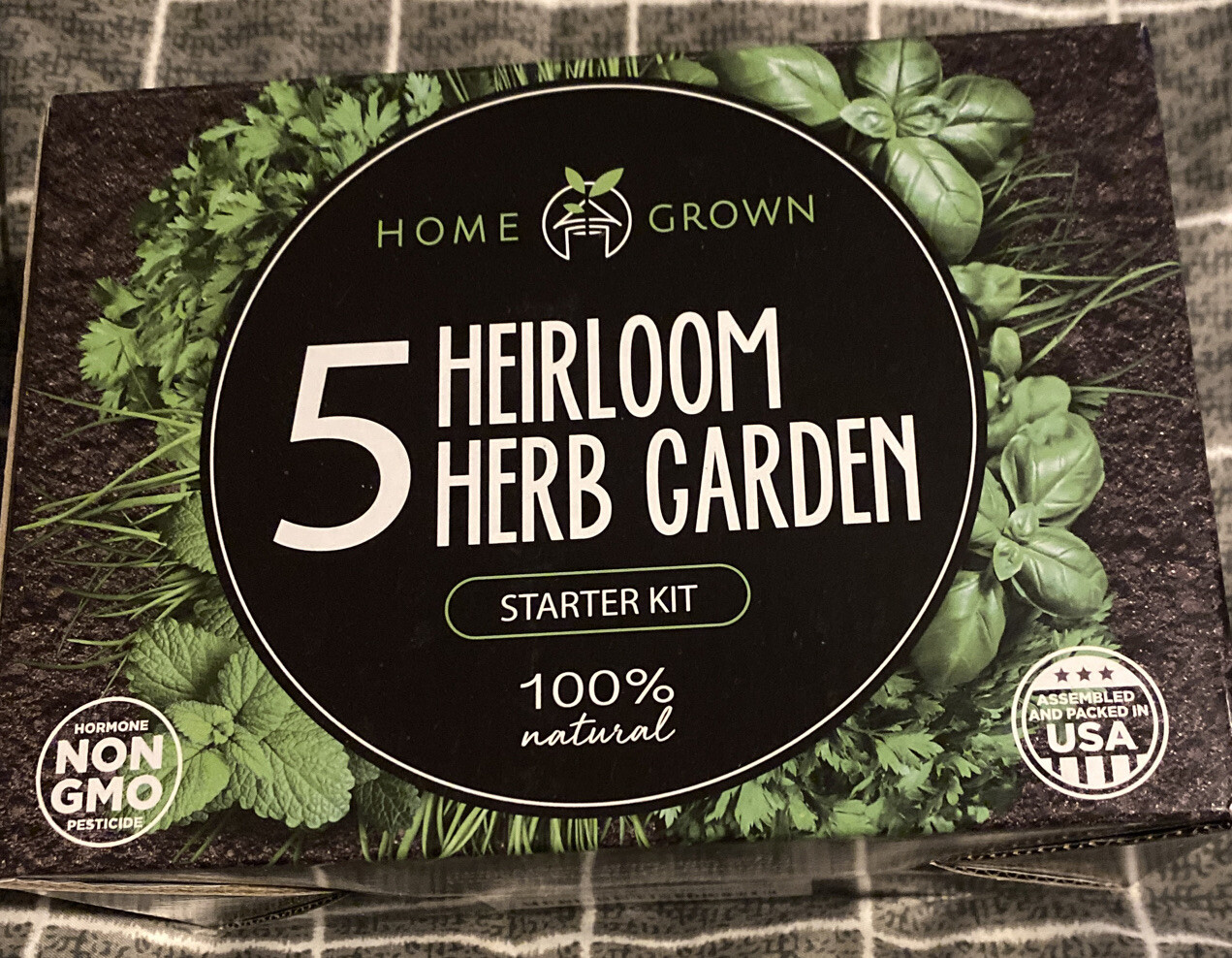 Brand New Indoor Herb Starter Kit Basil Cilantro Chives Mint & Italian Parsley
