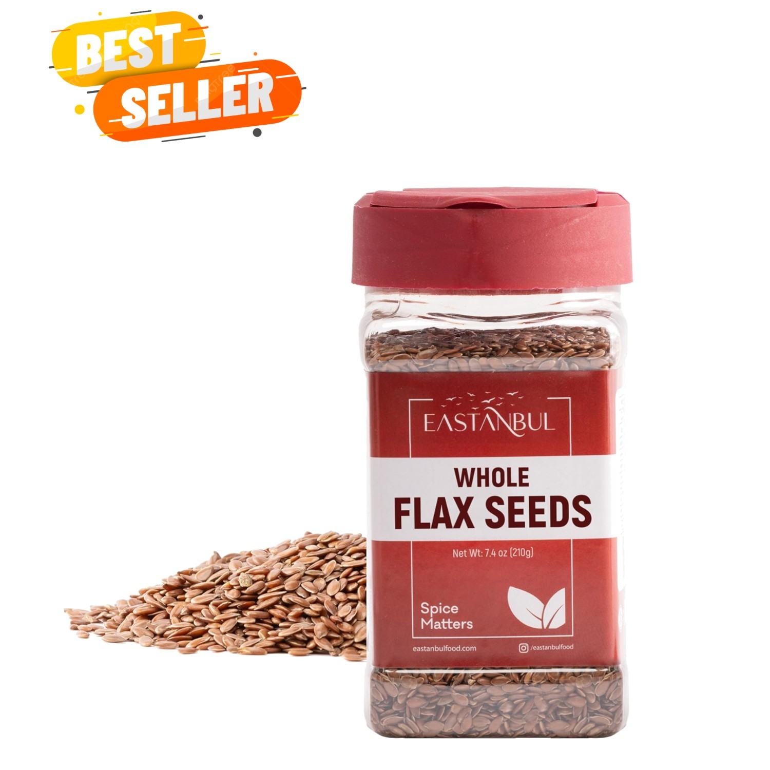 Natural Whole Flax Seeds in 7.4oz Bottle – Perfect for Dietary Needs & Beauty