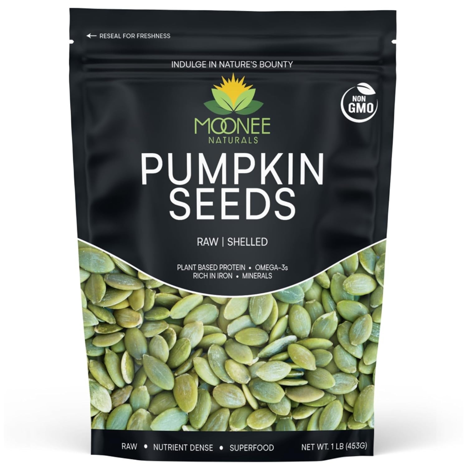 Moonee Natural’s 1 lb Gluten-Free Pumpkin Seeds – Crunchy Powerhouse Snack
