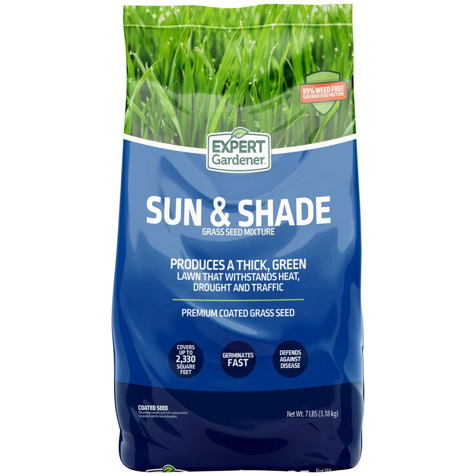 Grass Seed Sun Shade Mix 7 lb Lawn Seed Southern Heat Drought Resistant