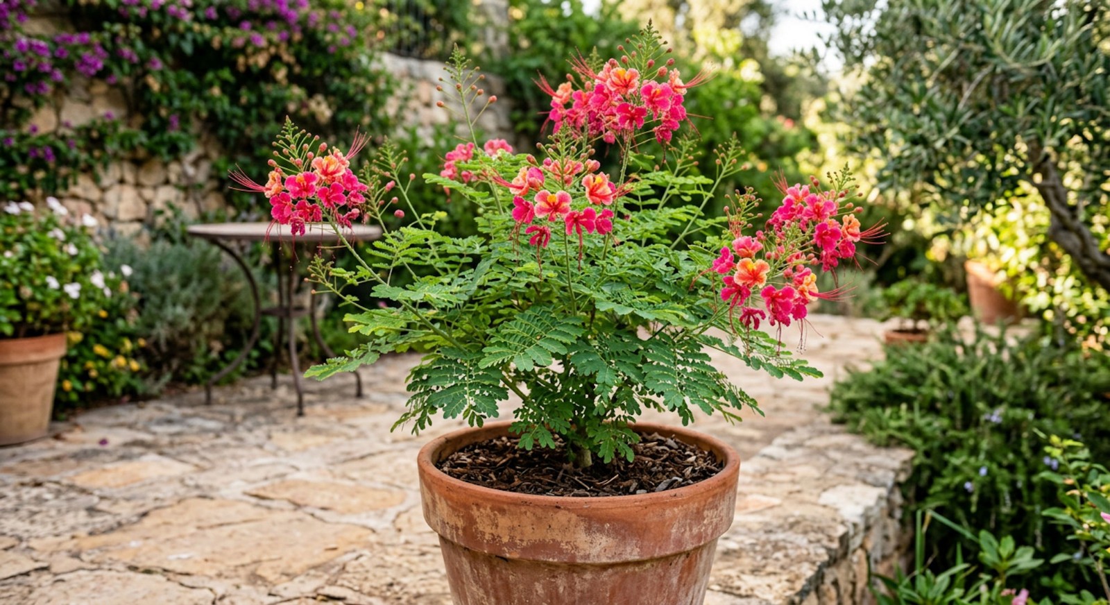 5 Rare Tropical Flower Seeds! Pink Peacock Flower – Caesalpinia