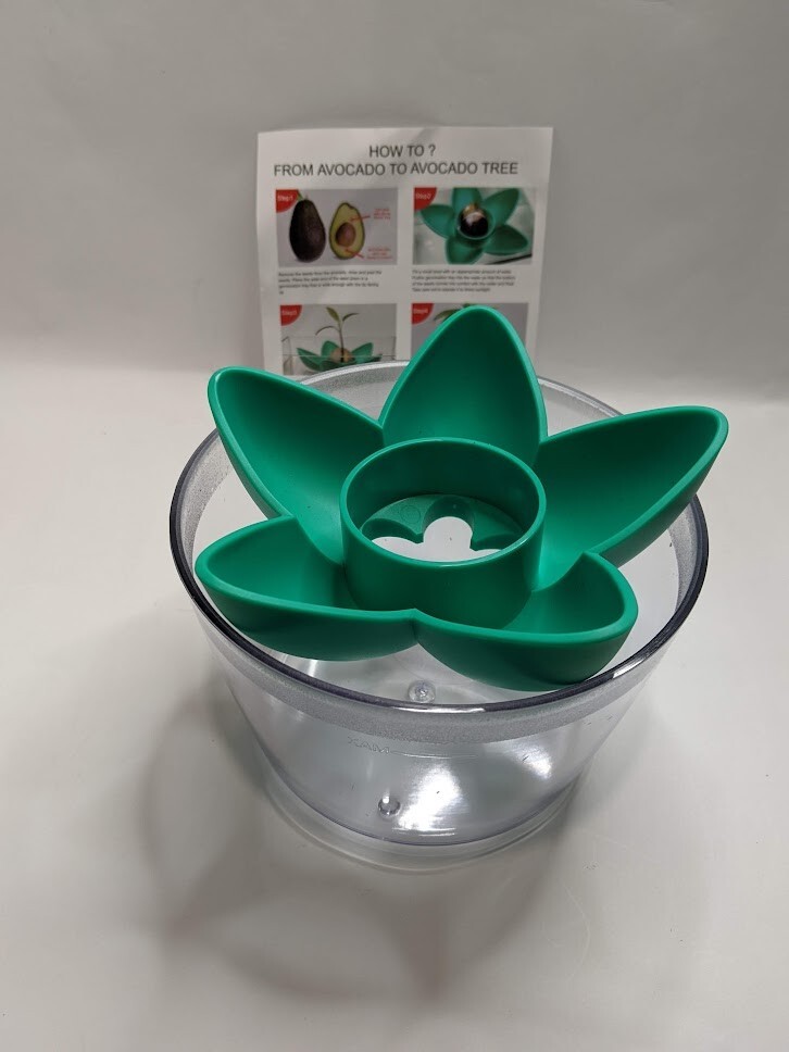 Avocado Tree Growing Kit with seed pod base and germination bowl Green OLIZE