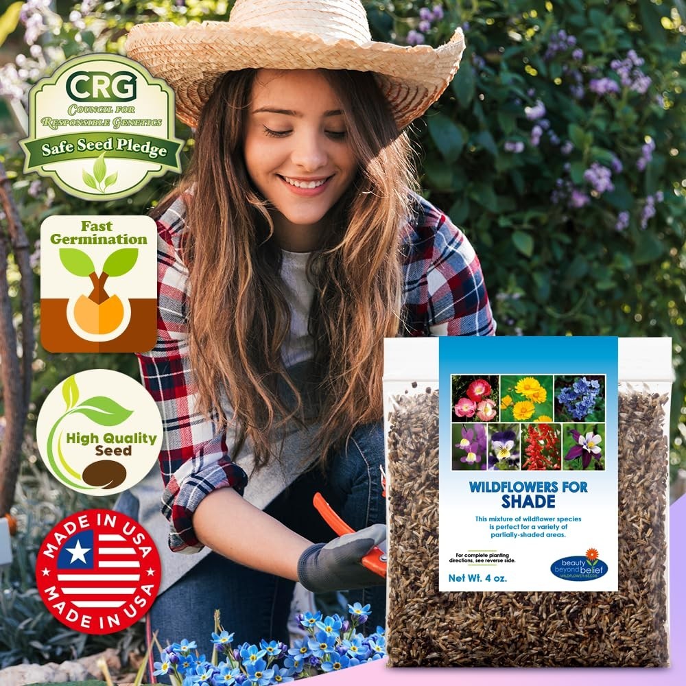 Wildflower Seed Mix 4oz – Open-Pollinated, No Fillers, Annual & Perennial Seeds