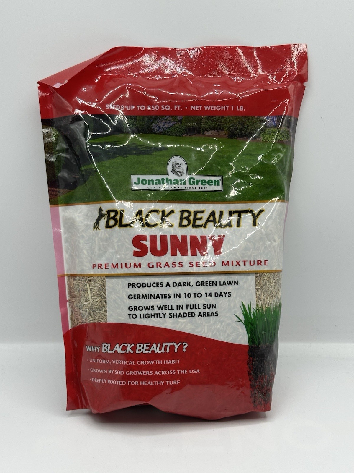 Jonathan Green (#10895) Black Beauty Sunny Premium Grass Seed Mixture, 1# bag