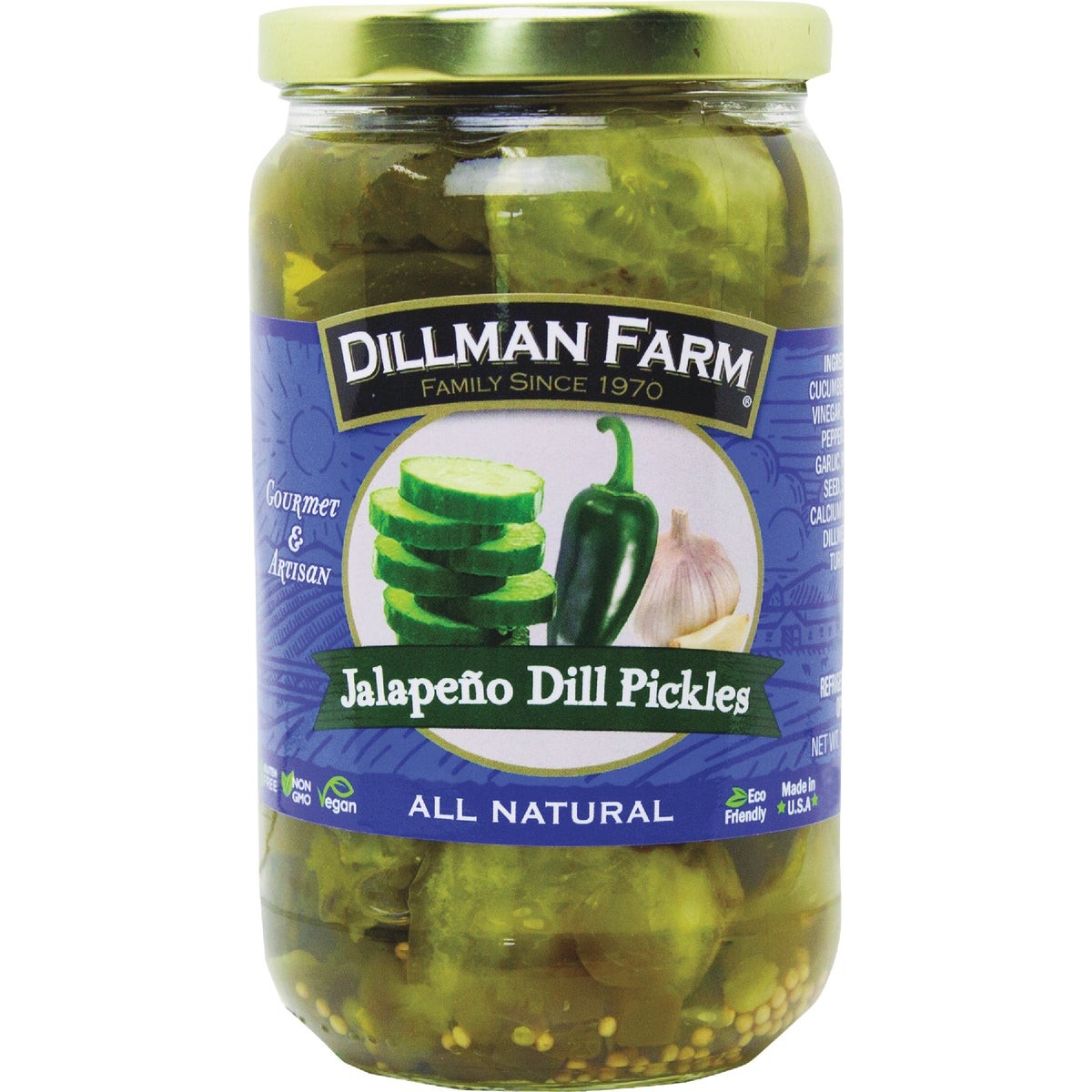 Dillman Farm Jalapeno Dill Pickles 732 Pack of 12 Dillman Farm 732