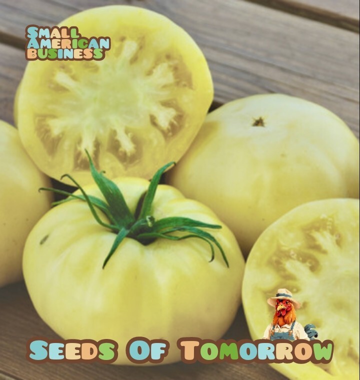 45 ORGANIC Non-GMO Great White Tomato Seeds – Lowest Acid- Seeds Of Tomorrow