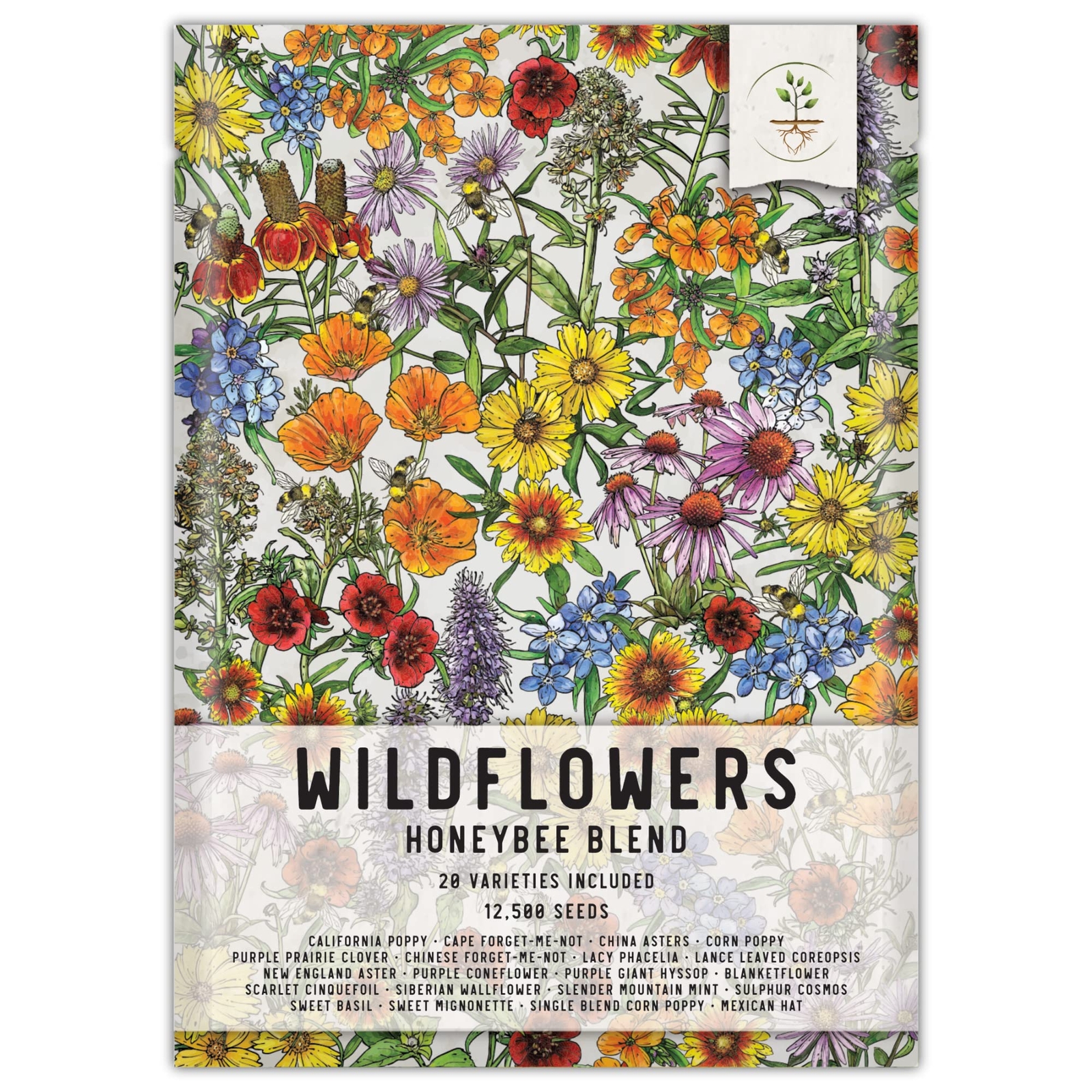 Bulk 12500 Seeds Honey Bee Wildflower Medium Pack (12500 Seeds)
