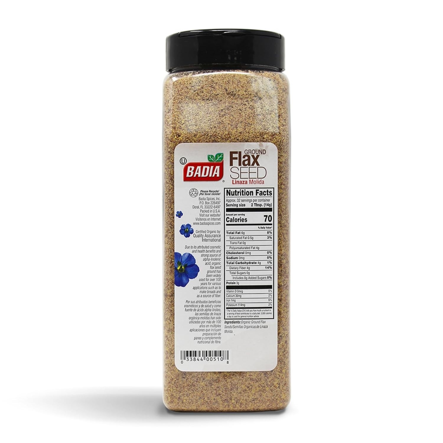 Resealable 16 oz Certified Organic Ground Flax Seed – Nutrient-Dense Superfood