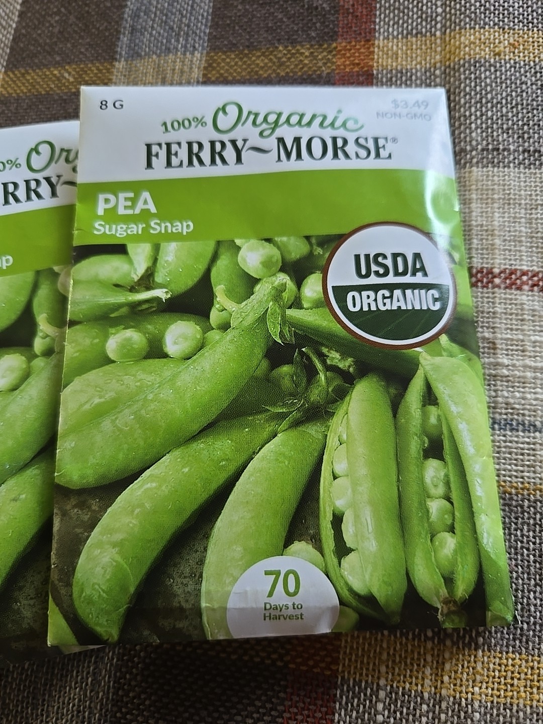 4 Packs Ferry-Morse 2025 Seed Pea Sugar Snap 8G