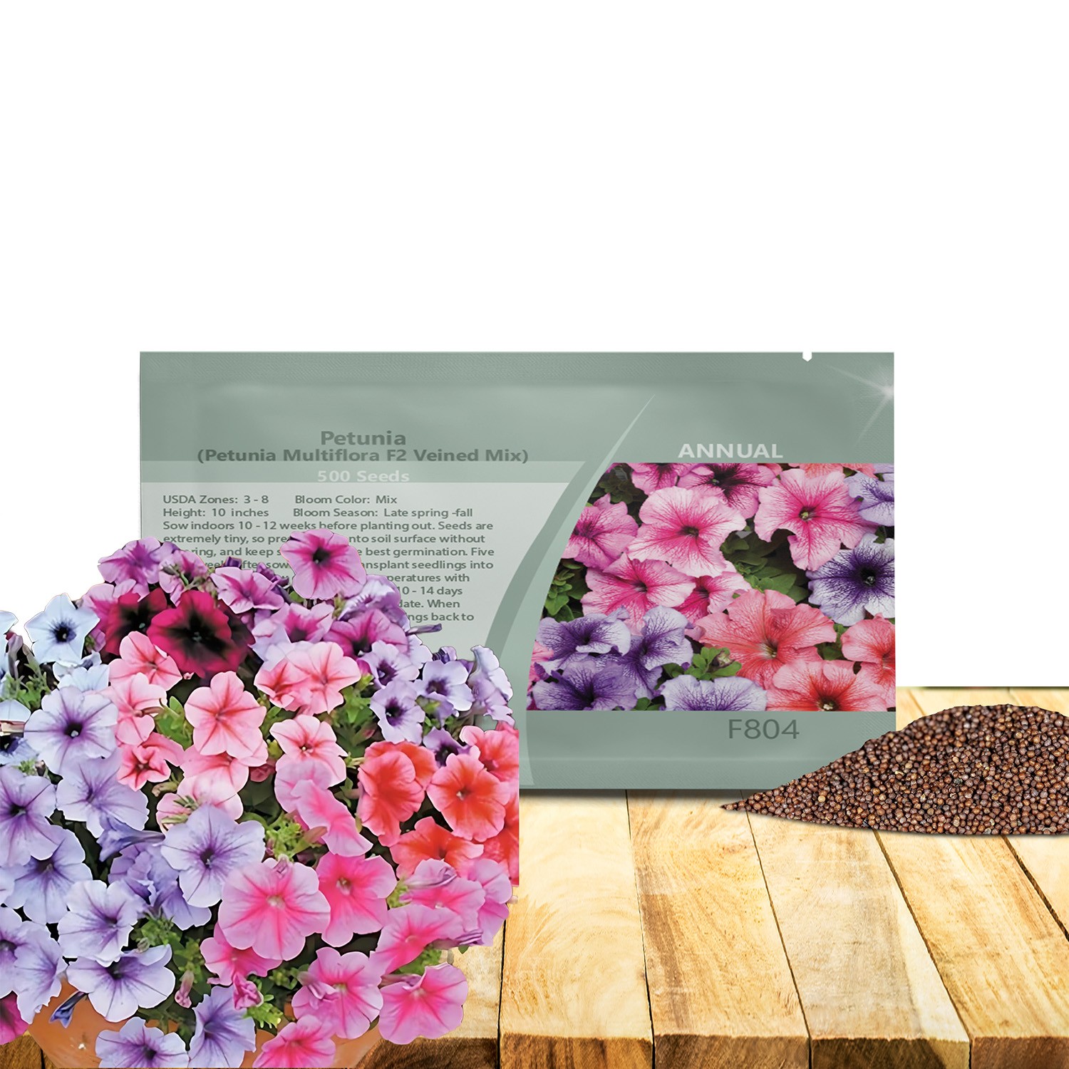 1000 Seeds Petunia Seed Mix For Planting – Petunia Multiflora Flower Mix