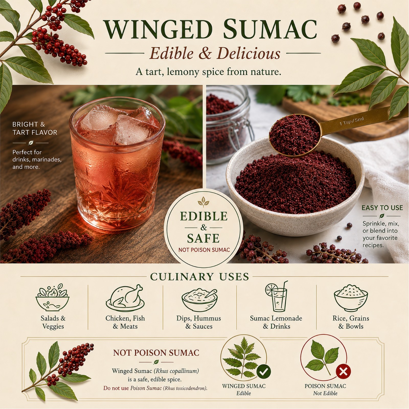 200 Winged Sumac Seeds (Rhus copallinum) Flameleaf/Shining Sumac – Zones 4-9 USA