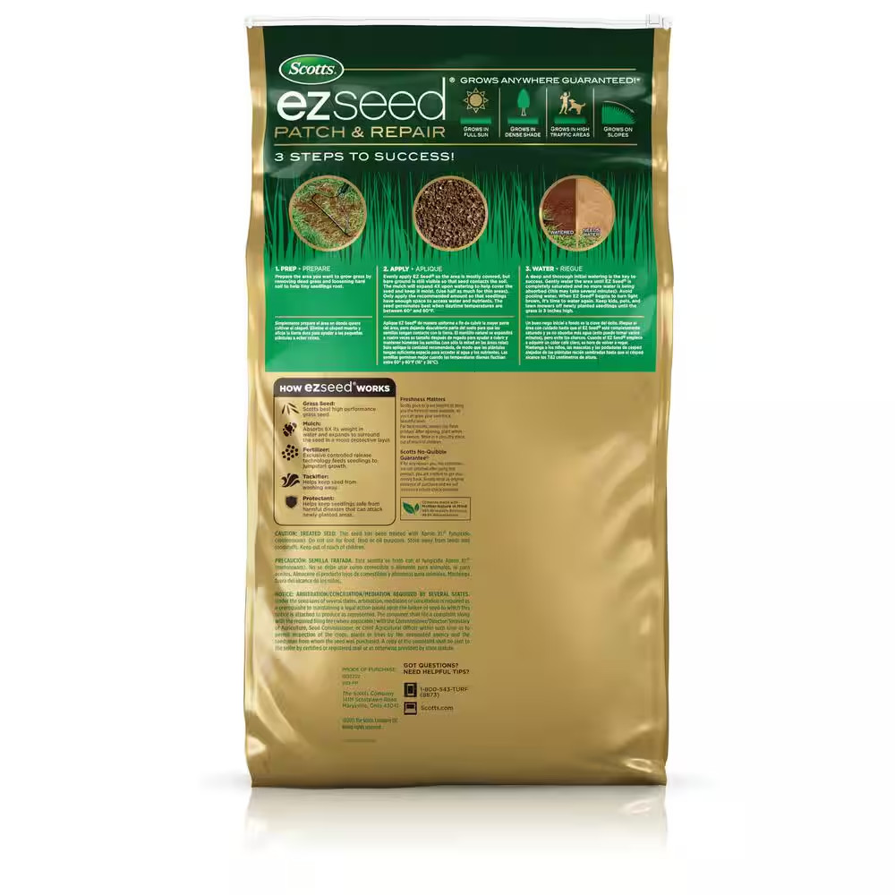 EZ Seed Patch and Repair Tall Fescue Lawns, 10 Lbs., with Mulch, Grass Seed and