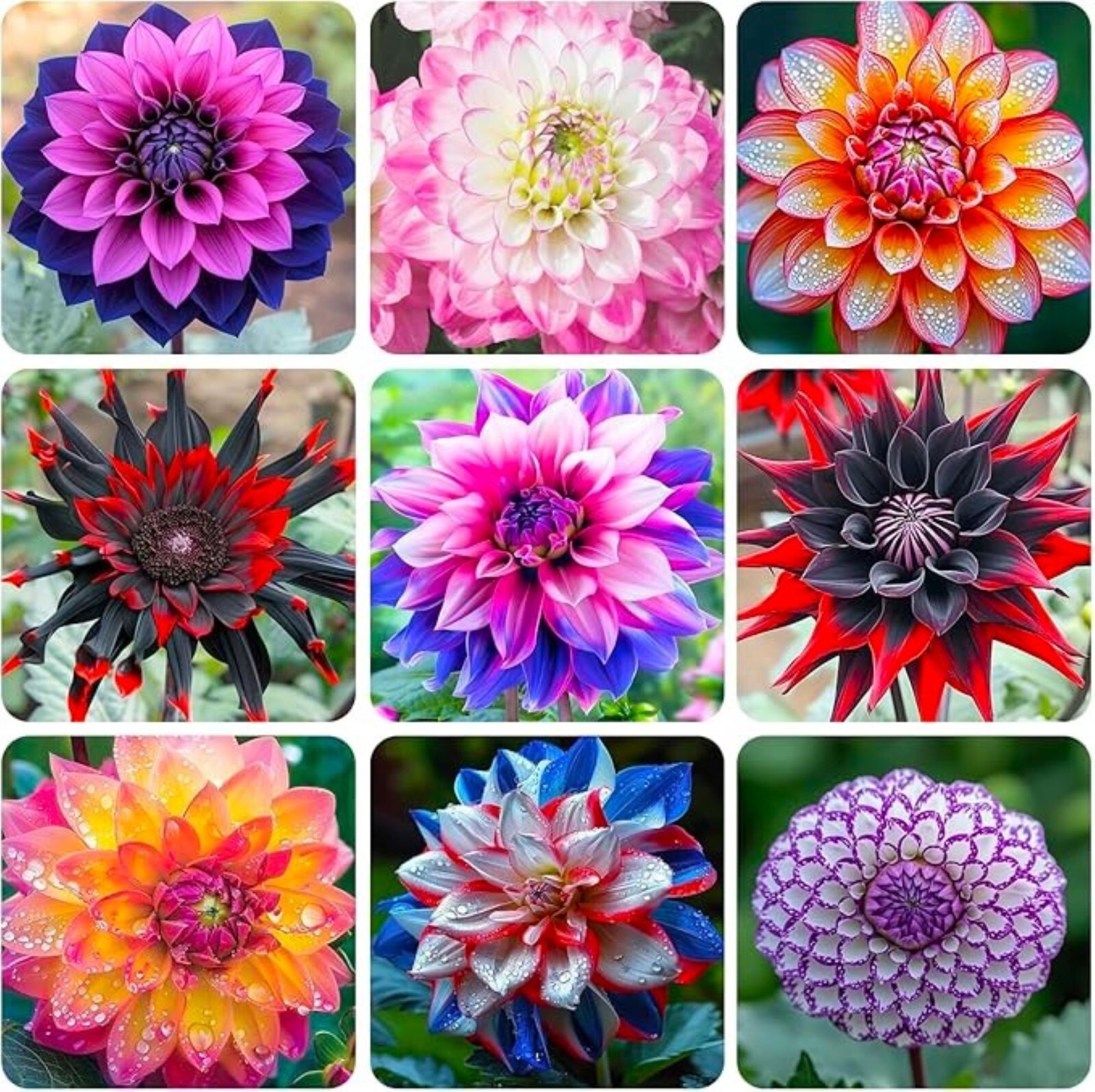 100 Heirloom Dahlia Seeds Beautiful Mix Color Flower Plant