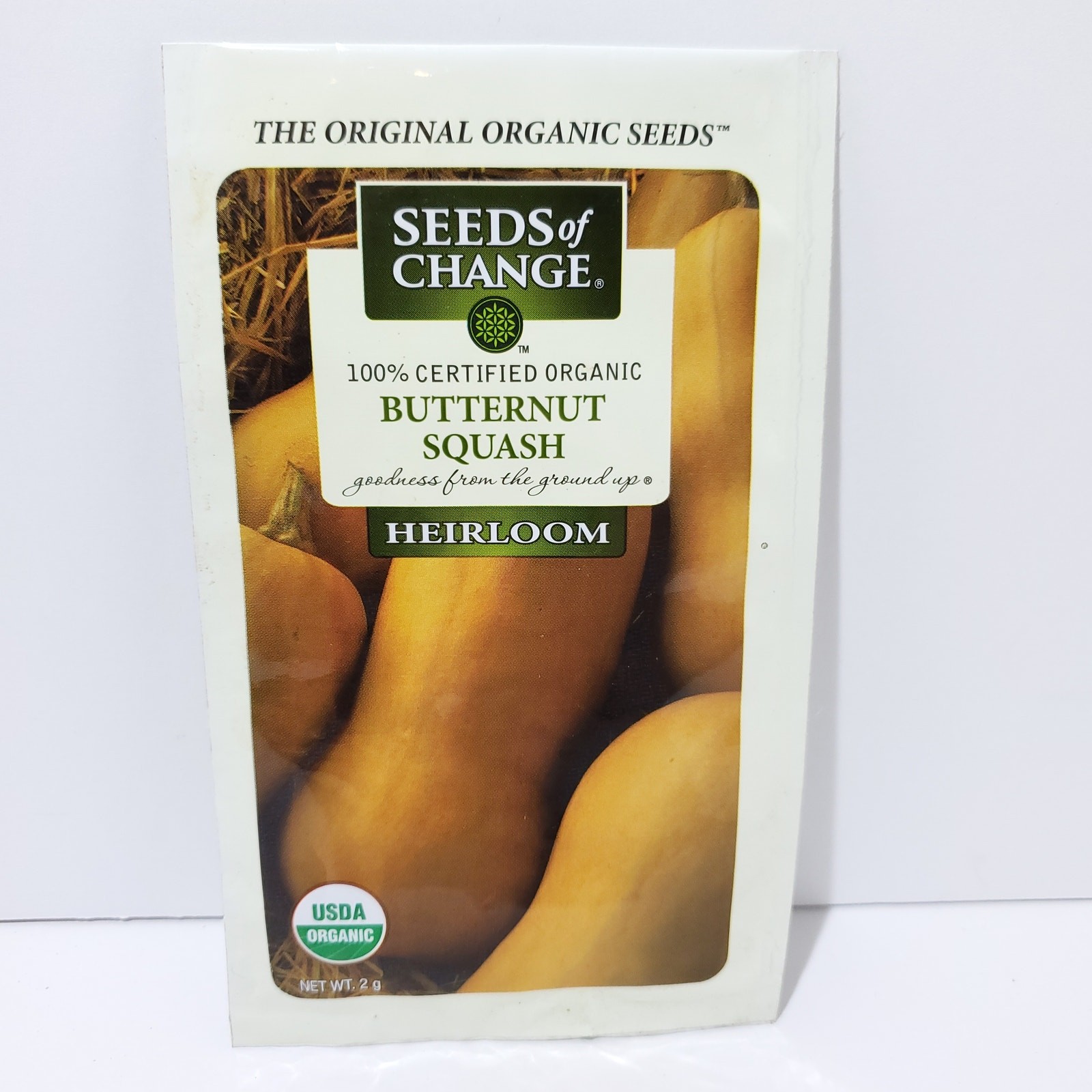 Seeds of Change Organic (2025) – 1pk 2g Butternut Squash Garden Seeds