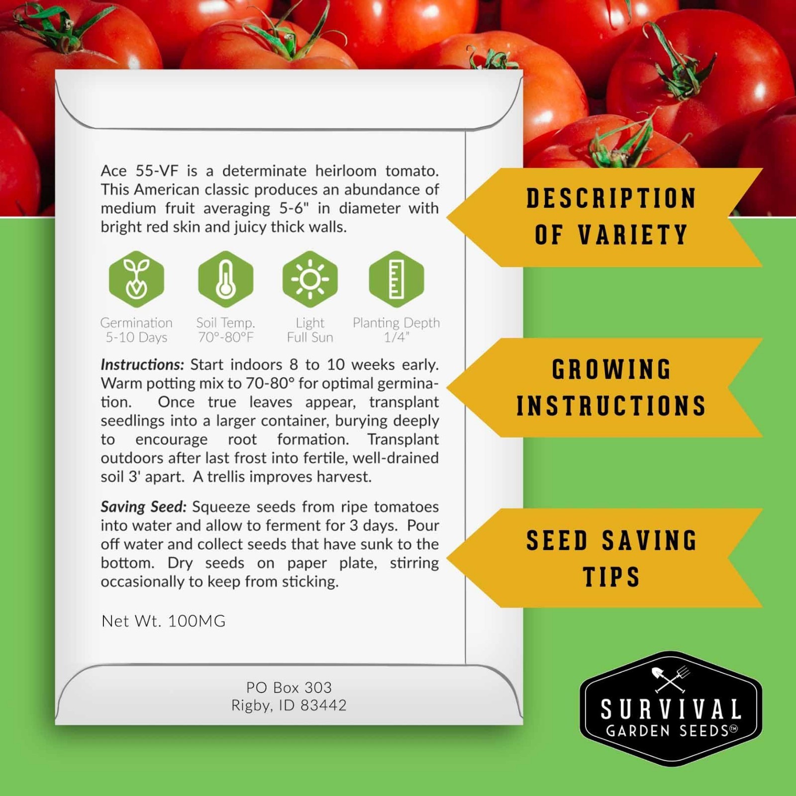 10 Variety Tomato Seeds Pack – Non-GMO Heirloom for Planting – Black Krim, Roma