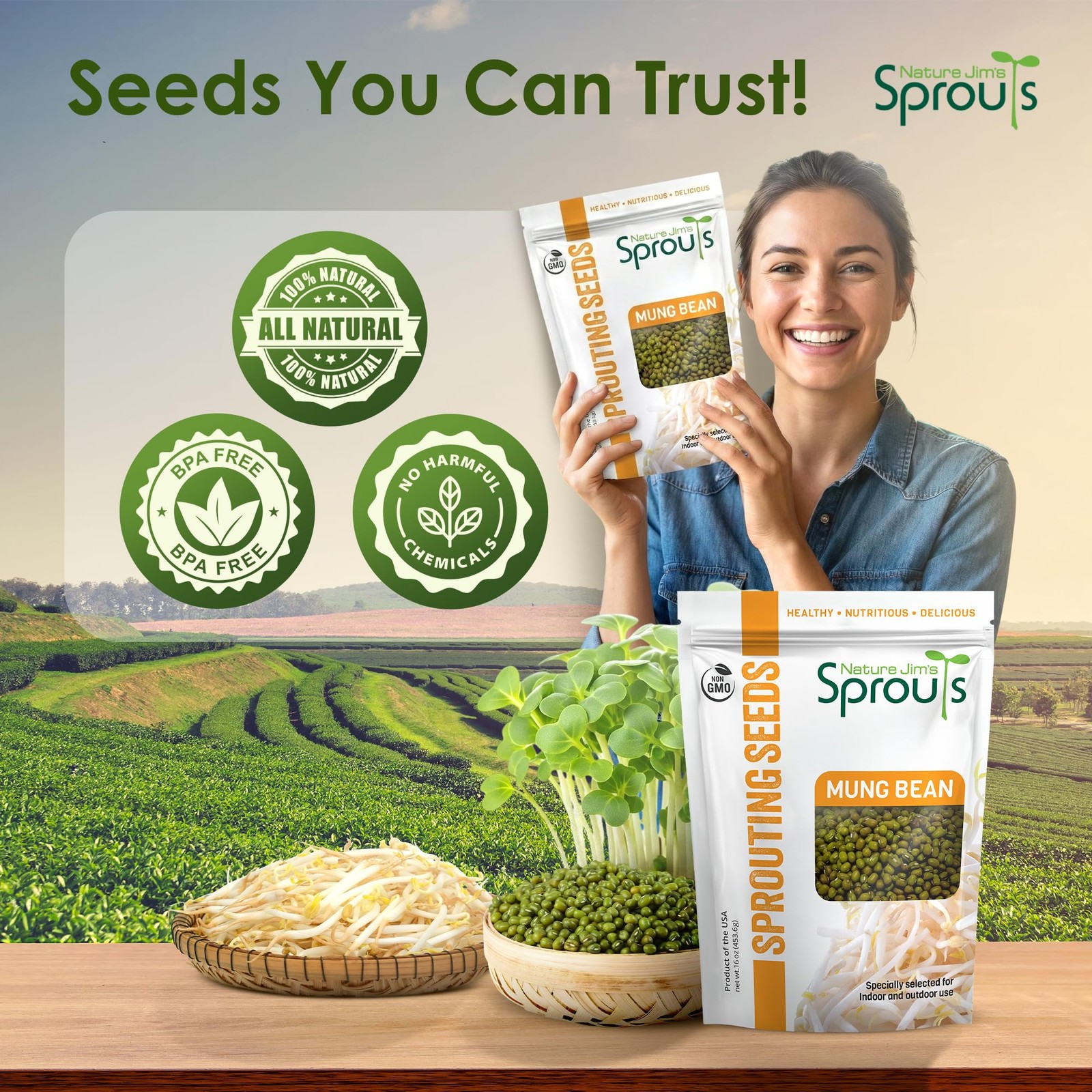 Mung Bean Sprouting Seeds – Non-GMO Mung Beans for Growing Nutritious, Fresh …