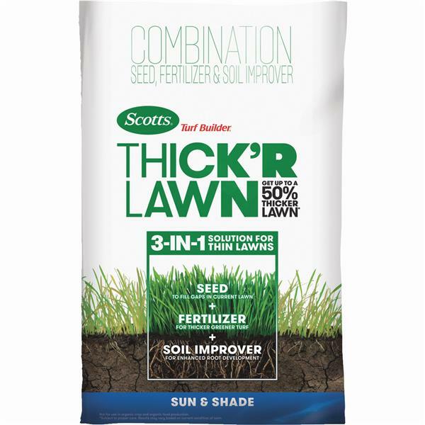 (2)-Scotts Turf Builder Thick Lawn 12 Lb. 1200 Sq. Ft. Coverage Combination Sun