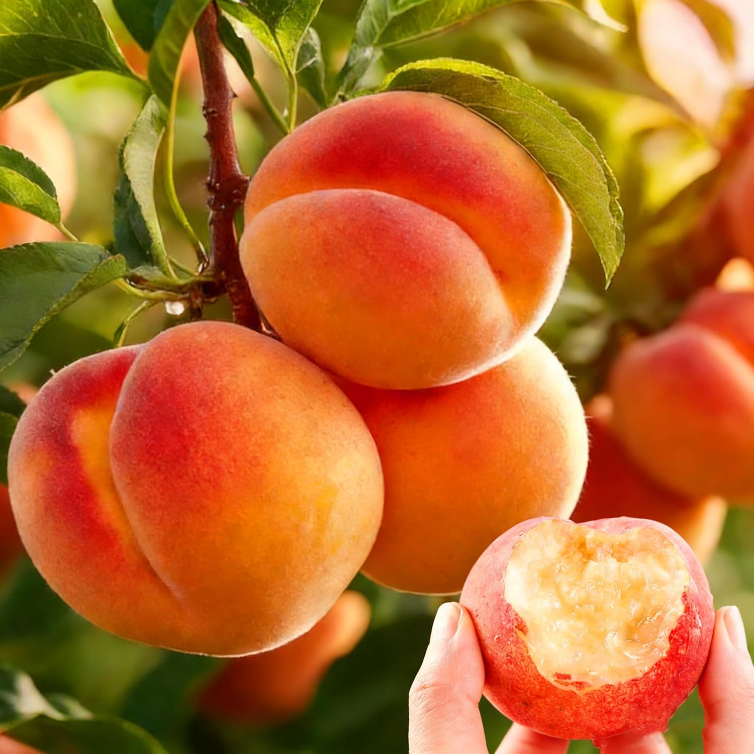 Organic Dwarf Peach Seeds for Planting Outdoor, 5Pcs Perennial Organic Peachs Fr
