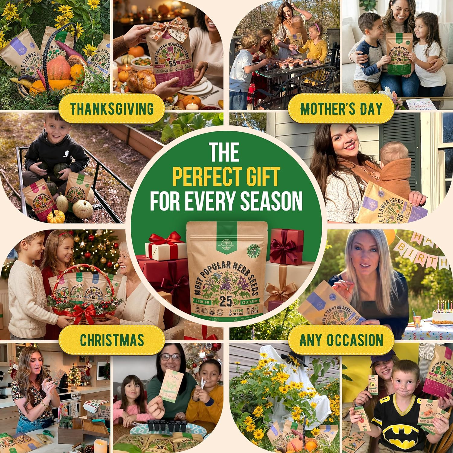 25 Most Popular Herb Seeds Variety Pack – 11,700 Non-Gmo Heirloom Seeds for Plan