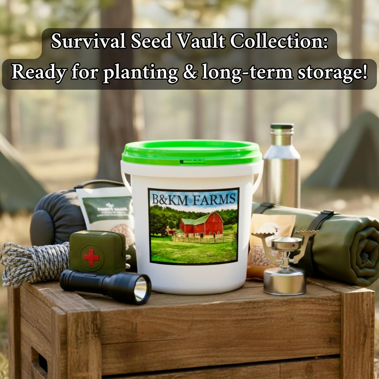 20,000+ Survival Seed Kit 5+ Year Supply. 30 Fruit & Vegetable Non-GMO Heirlo…