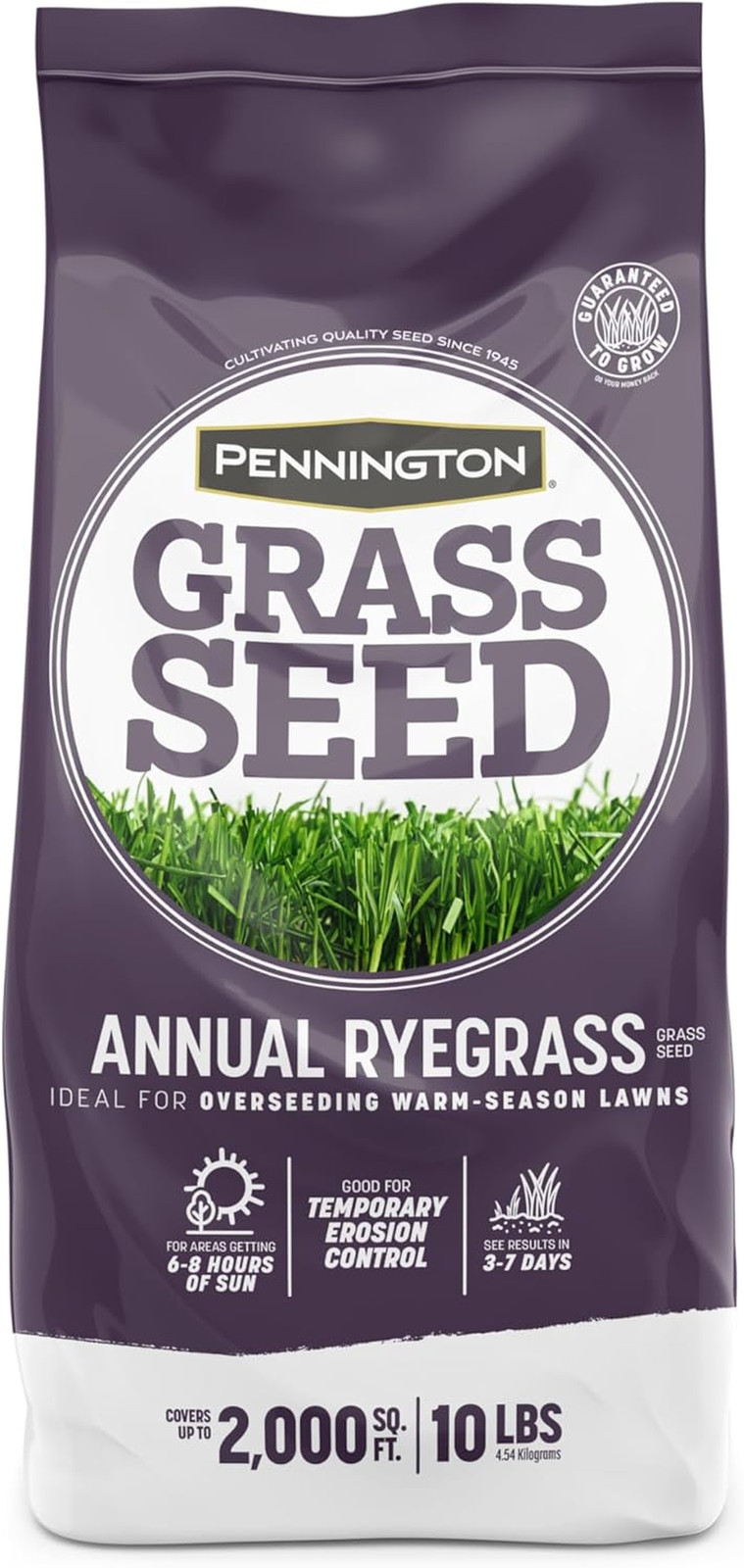 Pennington Annual Ryegrass Seed, Grass Seeds for Lawn, 10 Lb