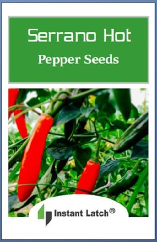 100 Serrano Hot Pepper Seeds for Planting Non GMO Heirloom Seeds Fresh Garden