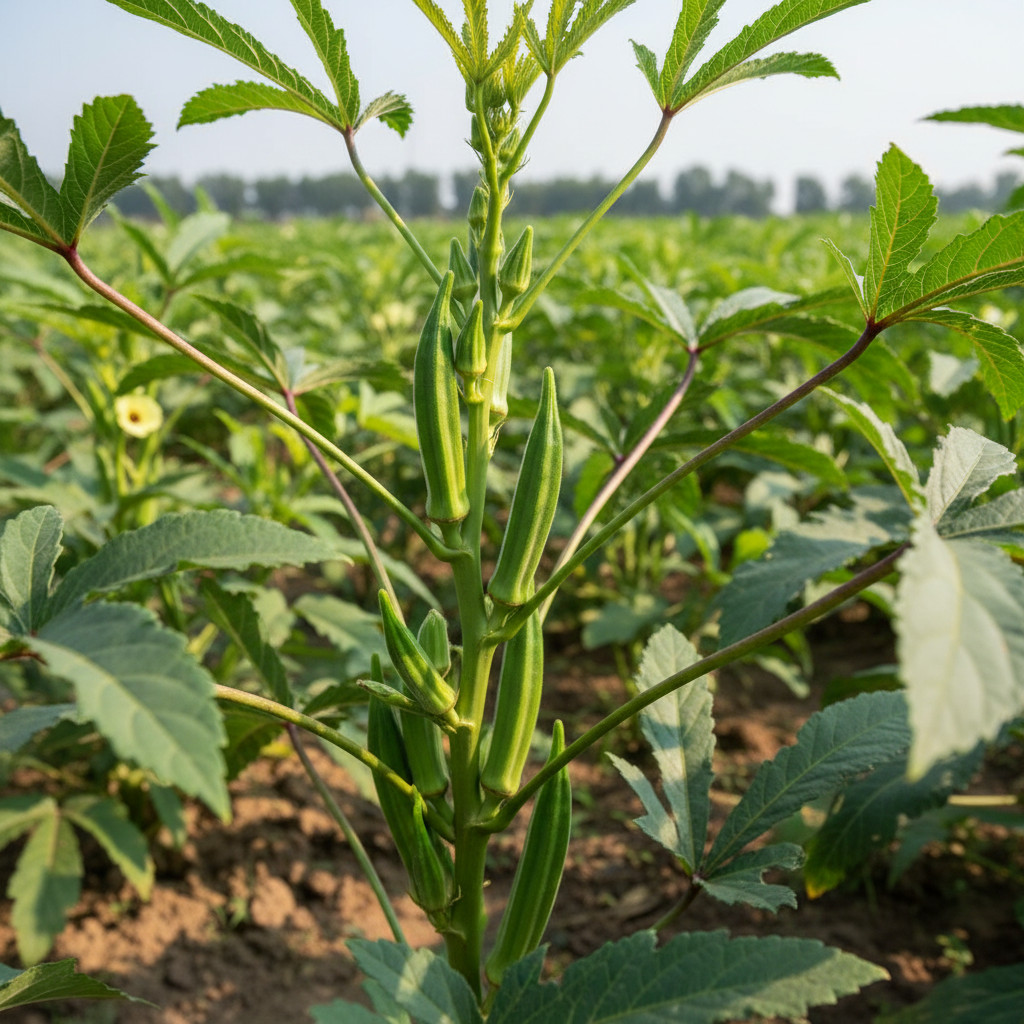 100pcs Premium Okra Seeds Ideal for Outdoor Garden Balcony Yard Planting