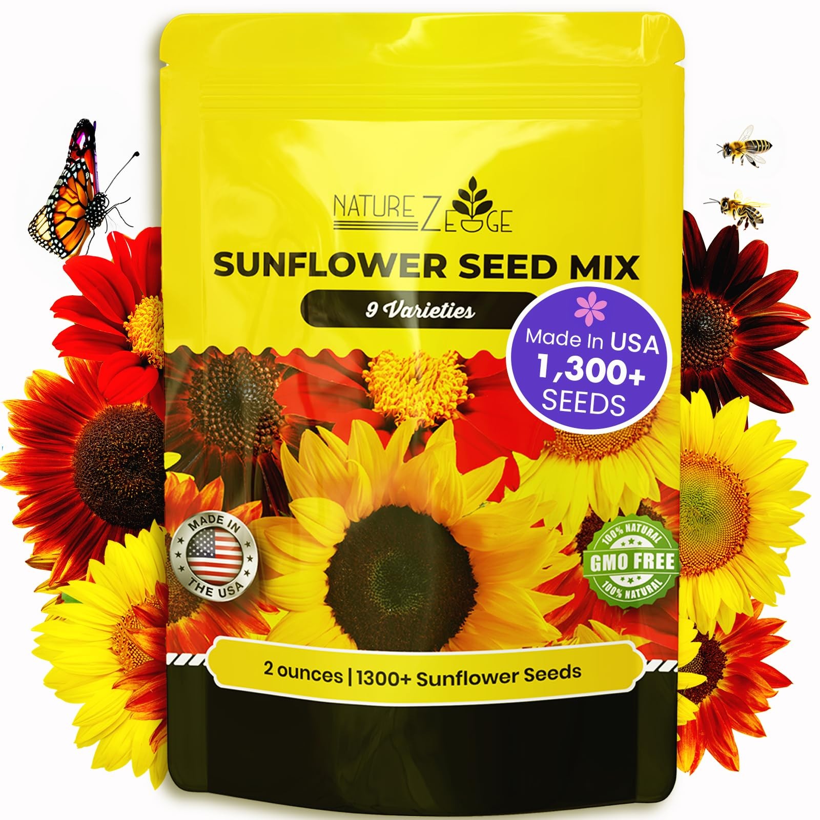 Bulk Sunflower Seeds for Planting Mammoth Dwarf Lemon Queen Giant 2oz