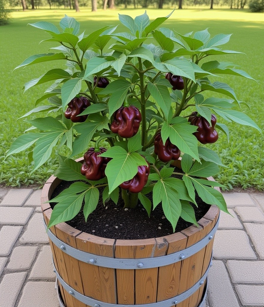 20 Fresh Caribbean Chocolate Habanero Premium Pepper Seeds-A 19