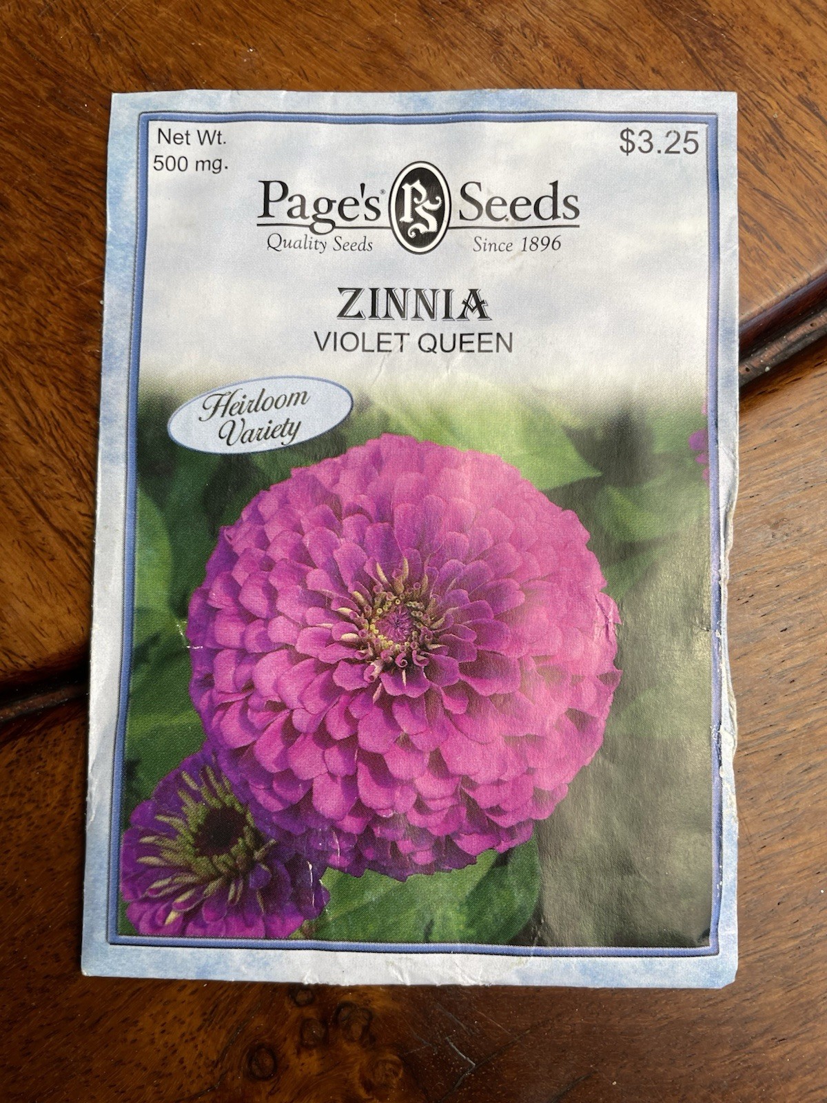 Page’s Seeds Zinnia Flower Seeds Lot x 3 Lilliput Persian Carpet Violet Queen