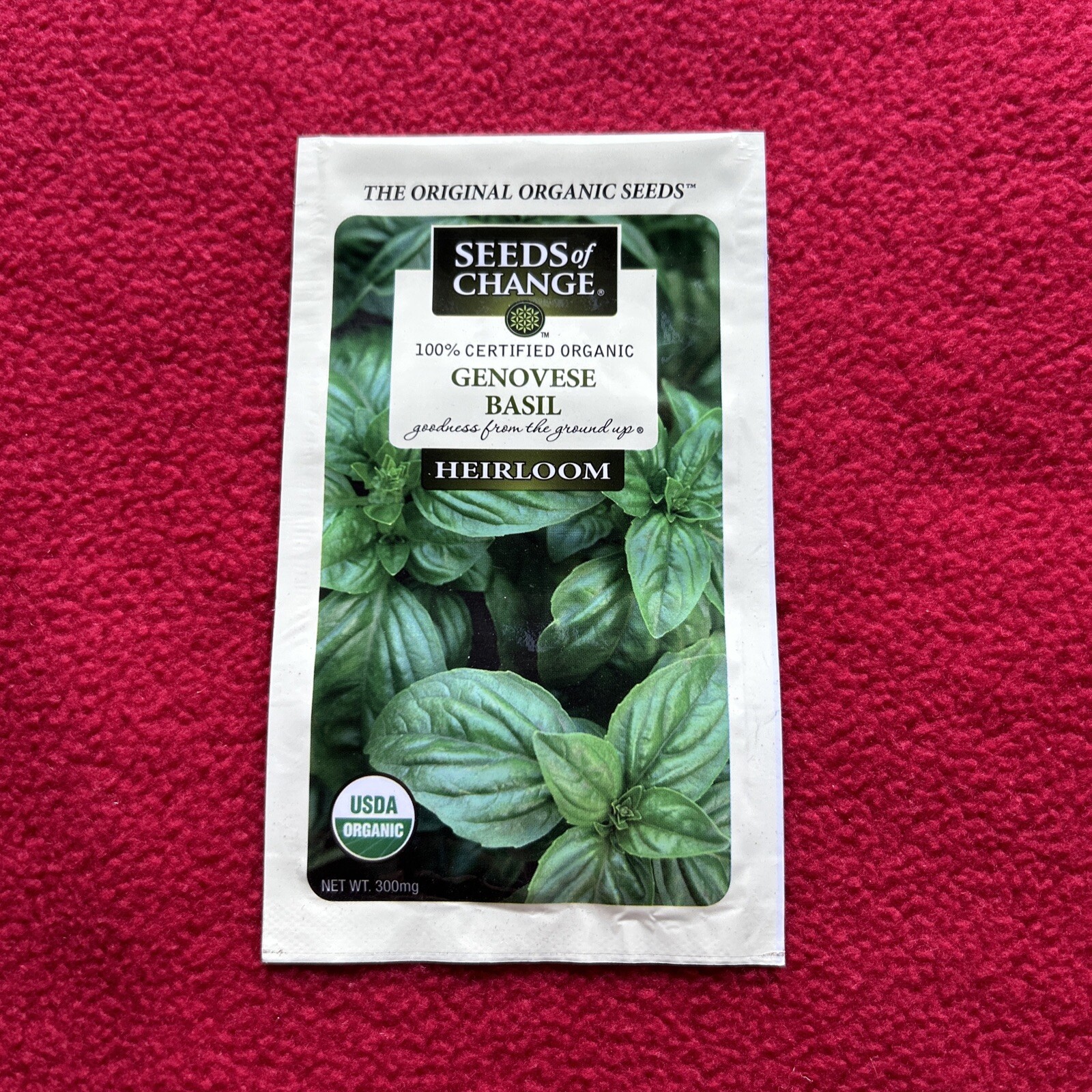 Seeds of Change Heirloom Organic Genovese Basil Garden Vegetable Seeds Non GMO