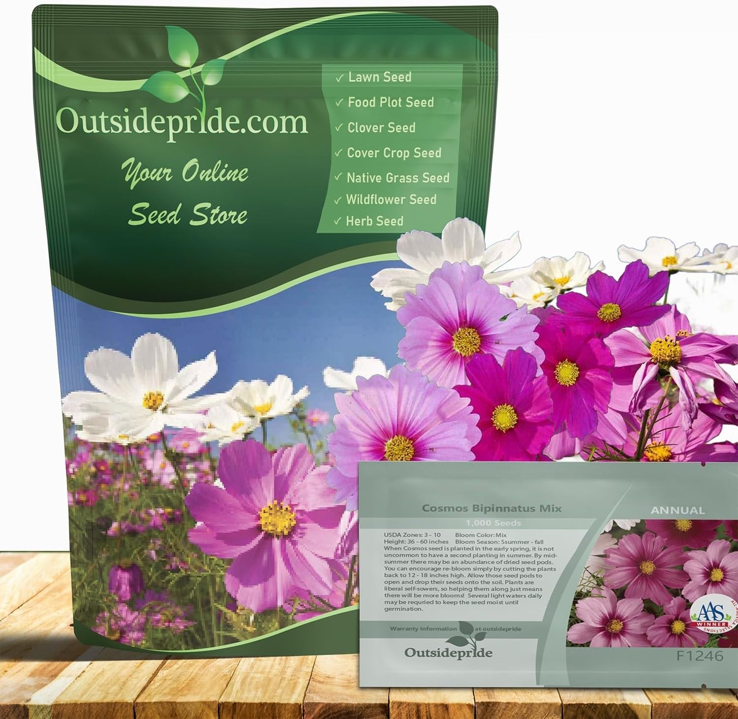 1 lb. Cosmos Bipinnatus Seeds – Low-Maintenance, Pollinator-Friendly Flowers