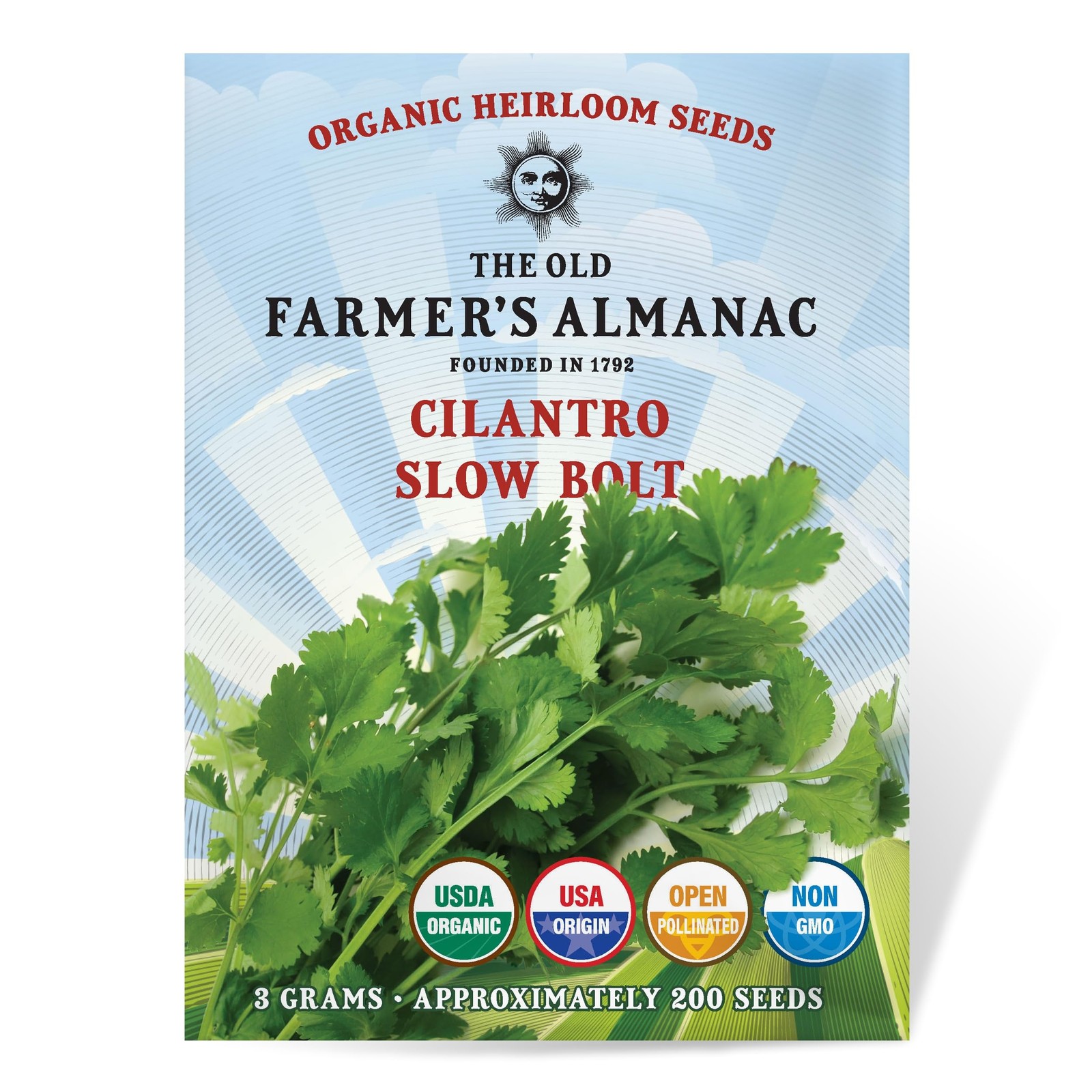 Heirloom Organic Cilantro Seeds (Slow Bolt) – Approx 200 Seeds – Certified Or…