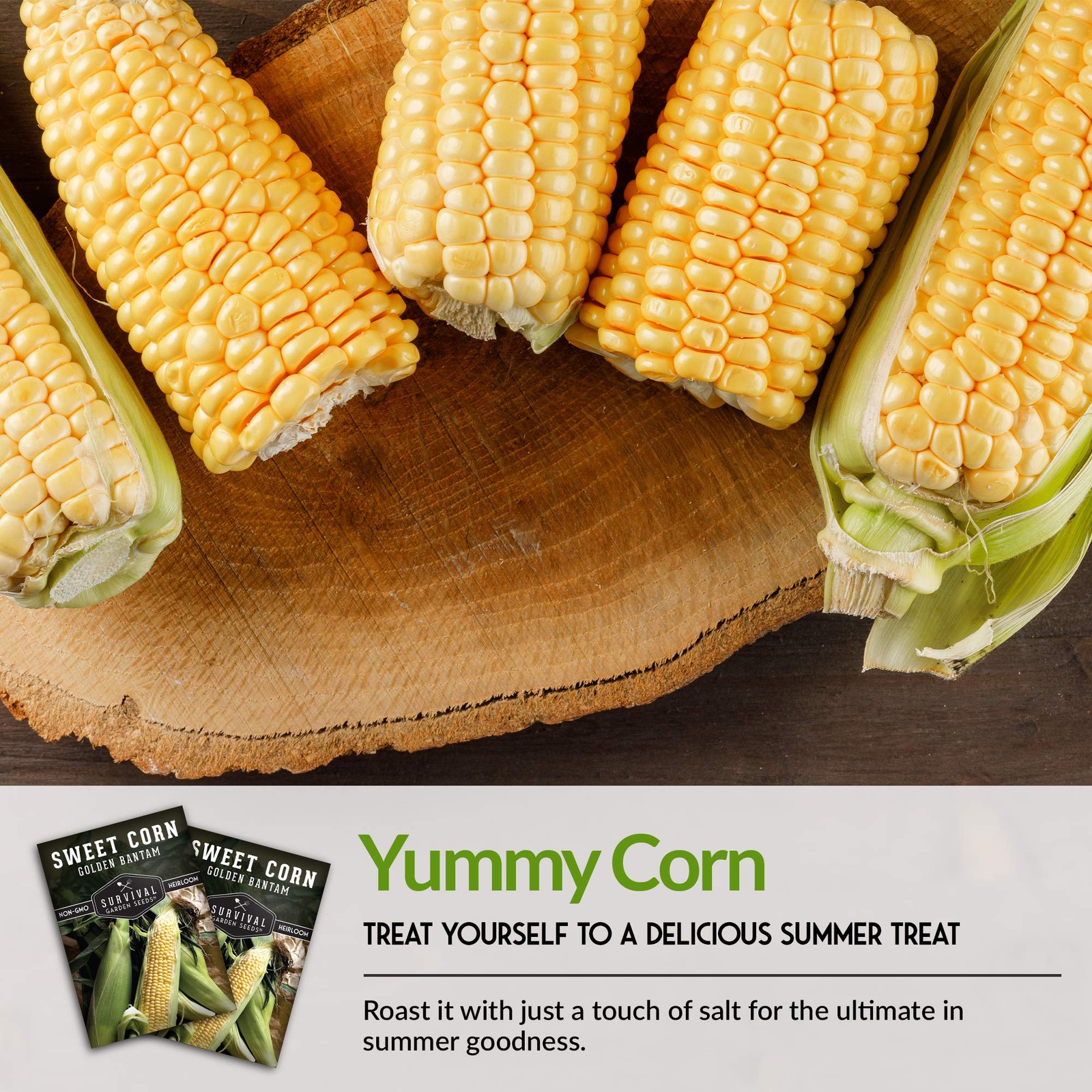 Sweet Corn Seeds for Planting 5 Packs NonGMO Heirloom for Vegetable Garden