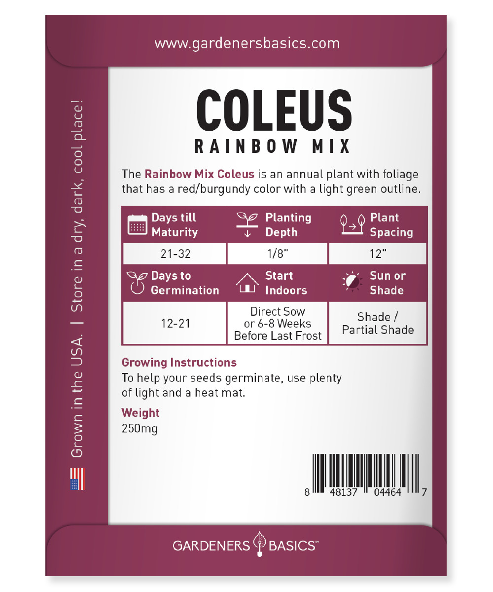 Rainbow Mix Coleus Seeds