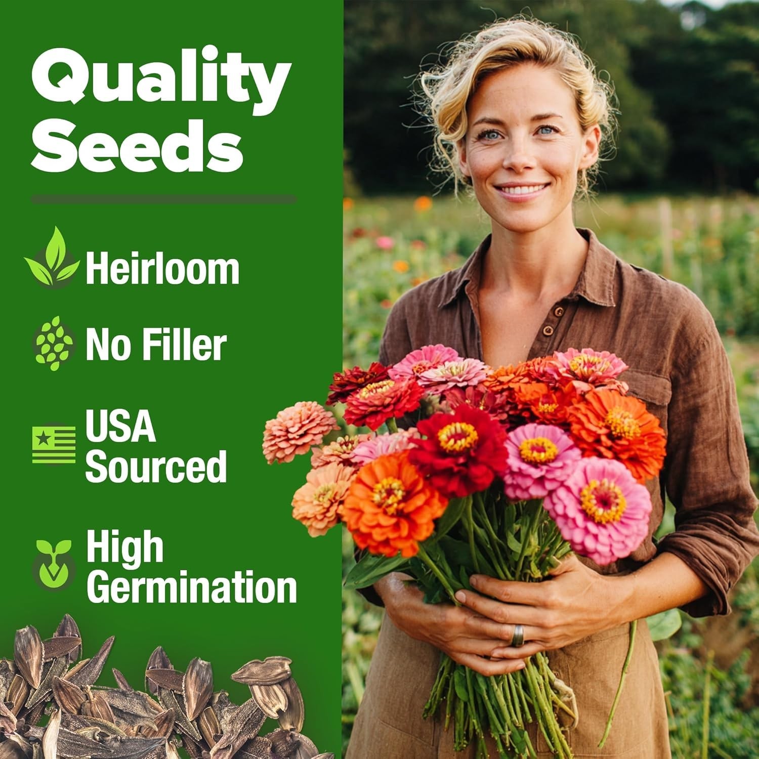 Vibrant & Easy-to-Grow Zinnia Dahlia Seeds – 524 for Containers & Borders