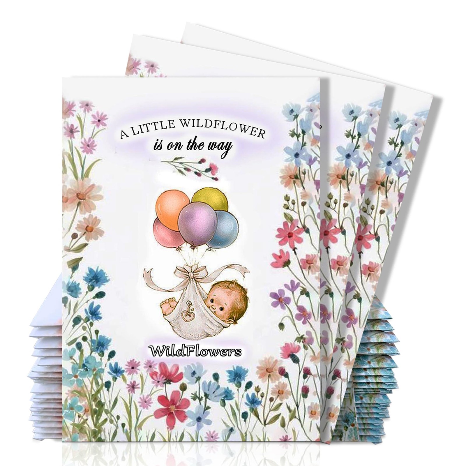20 Wildflower Seed Packets – Baby Shower Favors for Guests – Gender Reveal Pa…
