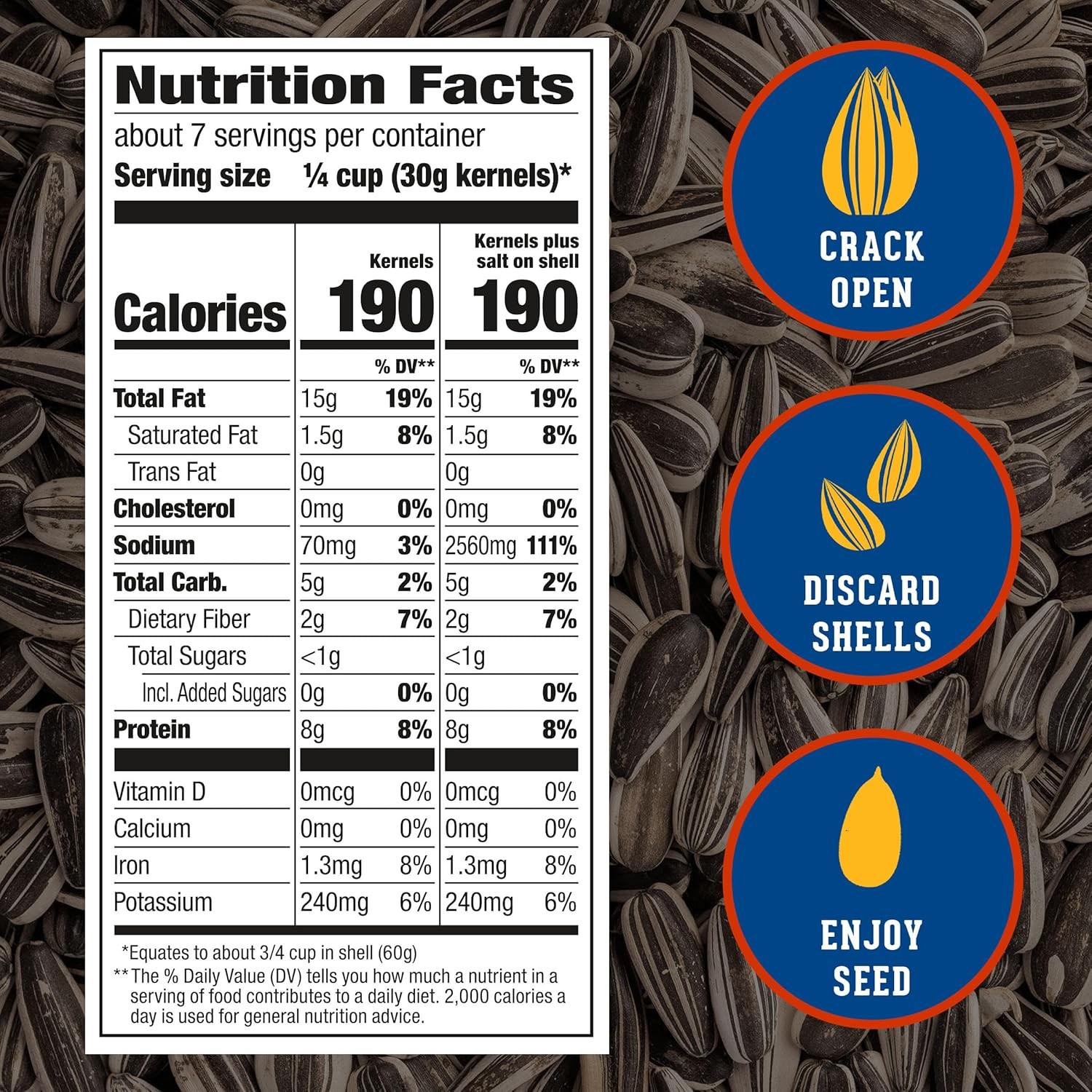DAVID Sunflower Seeds Original Flavor 14.5oz Pack of 12