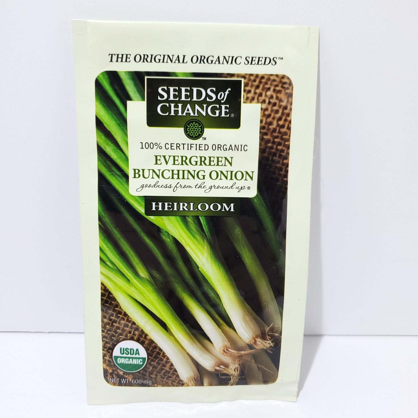 Seeds of Change Organic (2025) – 1 pk 600mg Evergreen Bunching Onions Garden