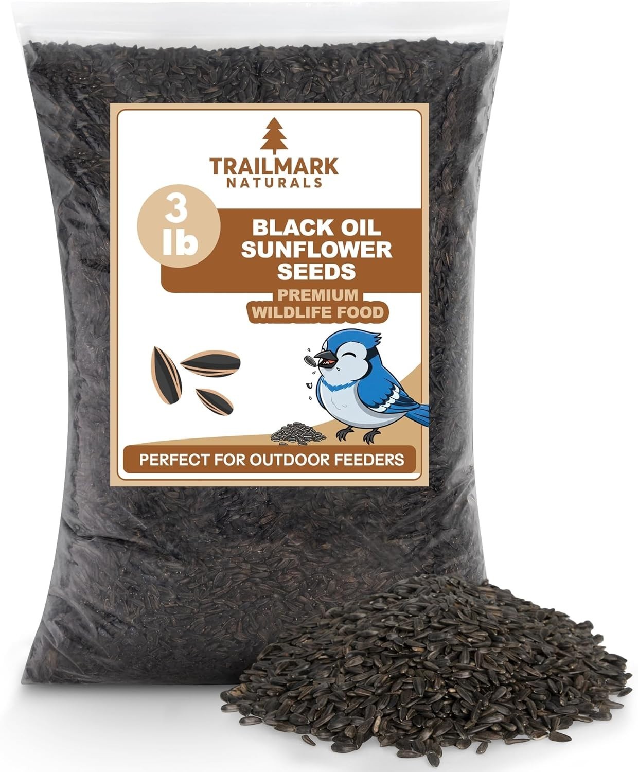 3 LB Black Oil Sunflower Seeds for Birds – Wildlife & Bird Food – Grown in …