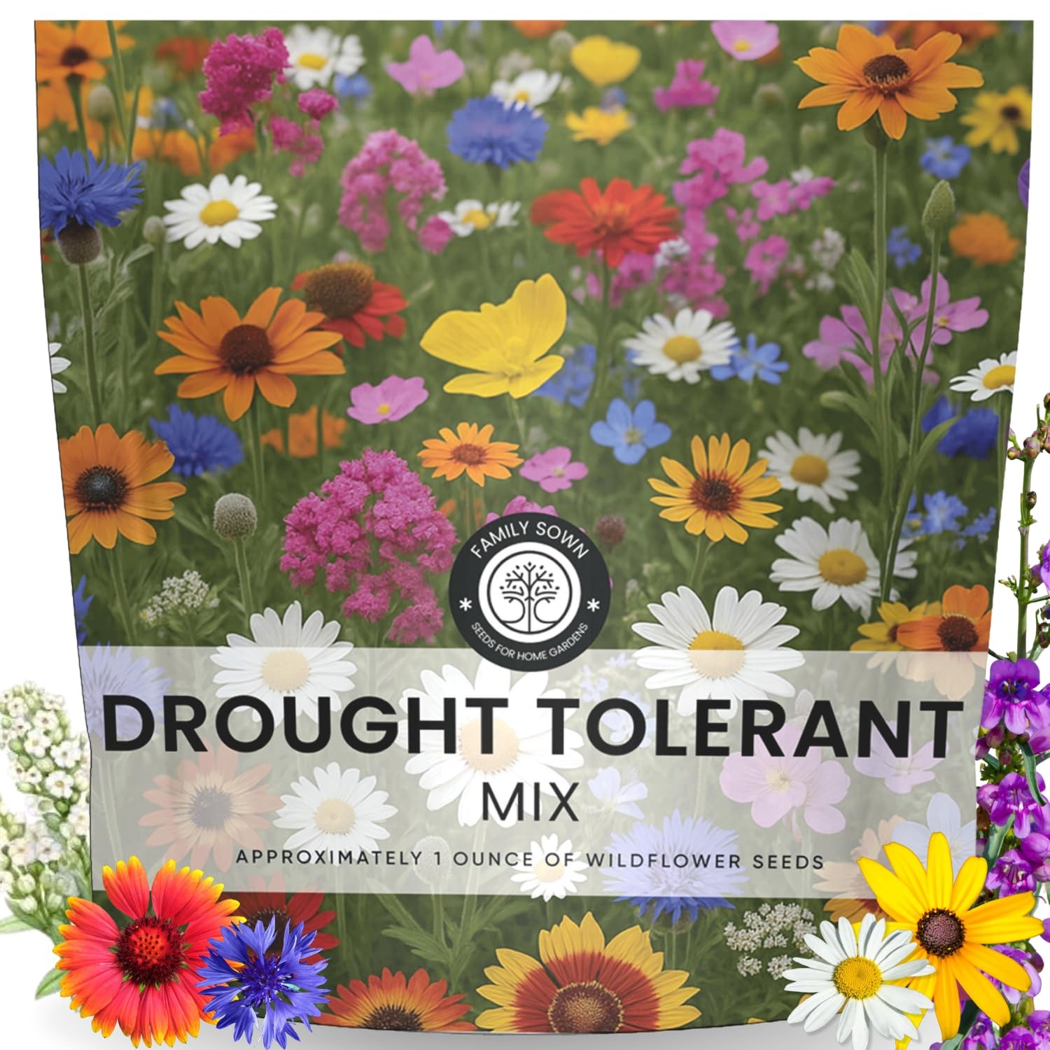 DroughtTolerant Seed Mix – 22,000 Seeds for Planting – 1 Ounce Pouch