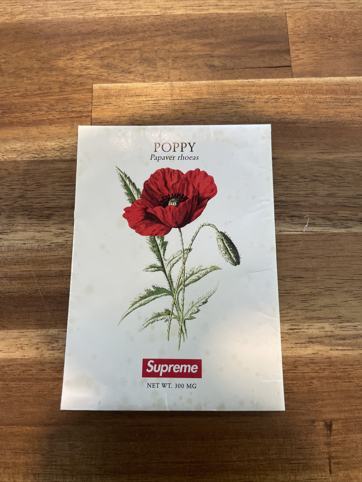SUPREME POPPY SEEDS Pack SS18 New Papaver Rhoeas packaged FLOWERS Box Logo