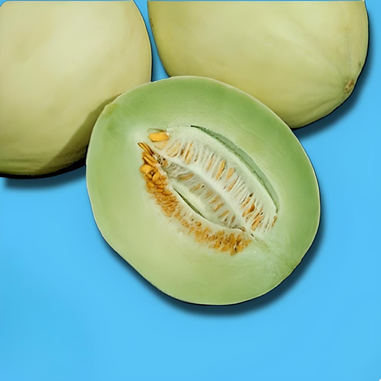 Honeydew Melon Seeds Box Garden Seeds LLC Heirloom Green Flesh GMO Free