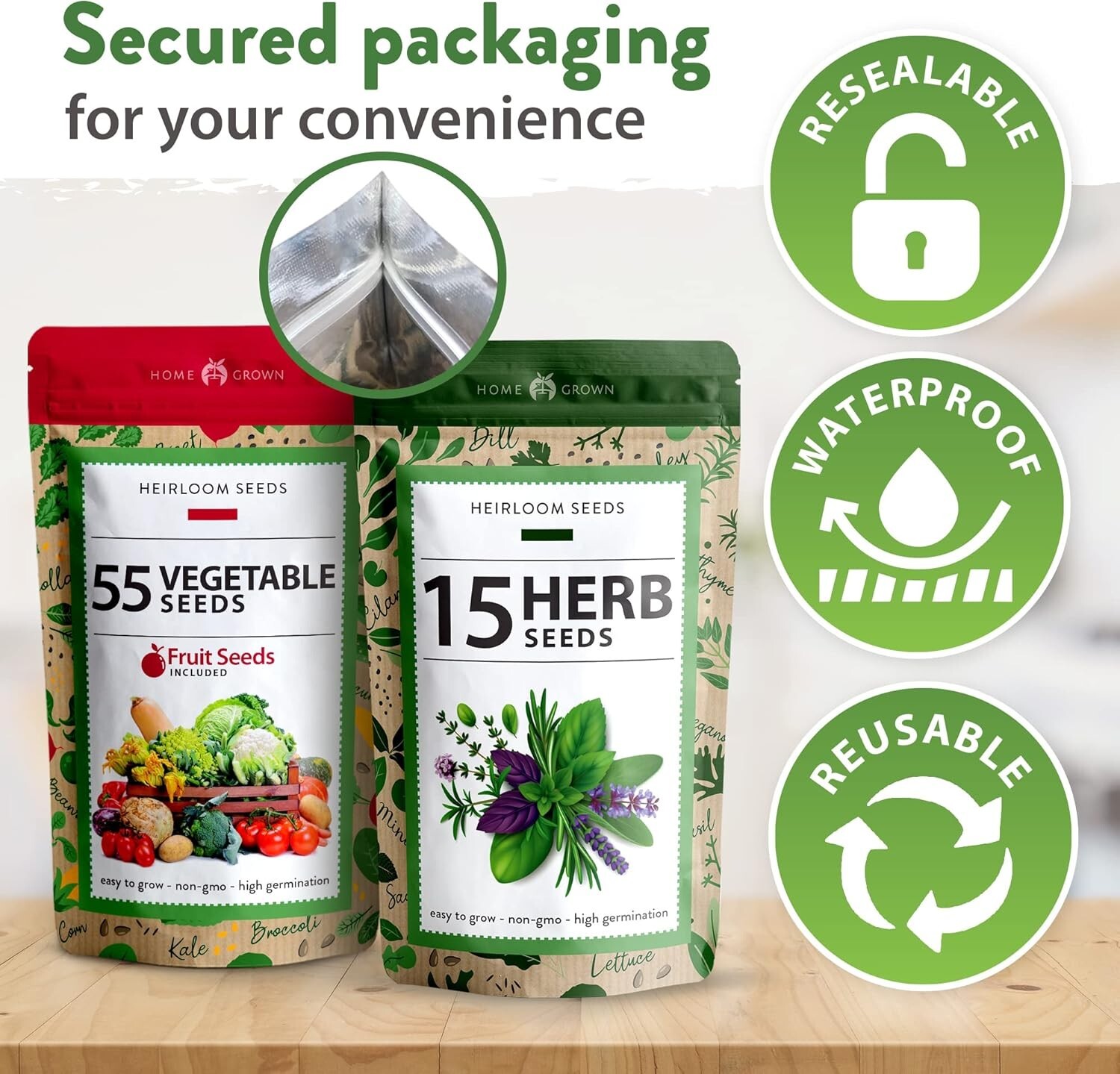 32,000+ Heirloom Seeds for Planting Vegetables and Herbs Bundle: 70 Unique Va…