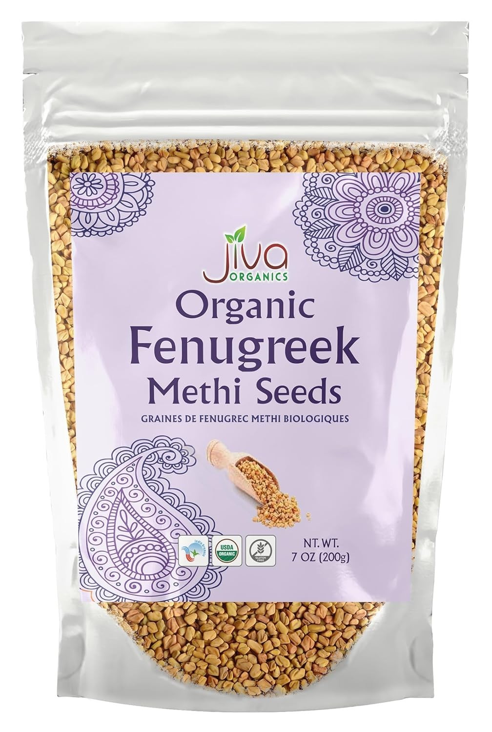 Jiva Organic Fenugreek Seeds 7oz – Non-GMO, Gluten-Free Spice for Cooking & H…