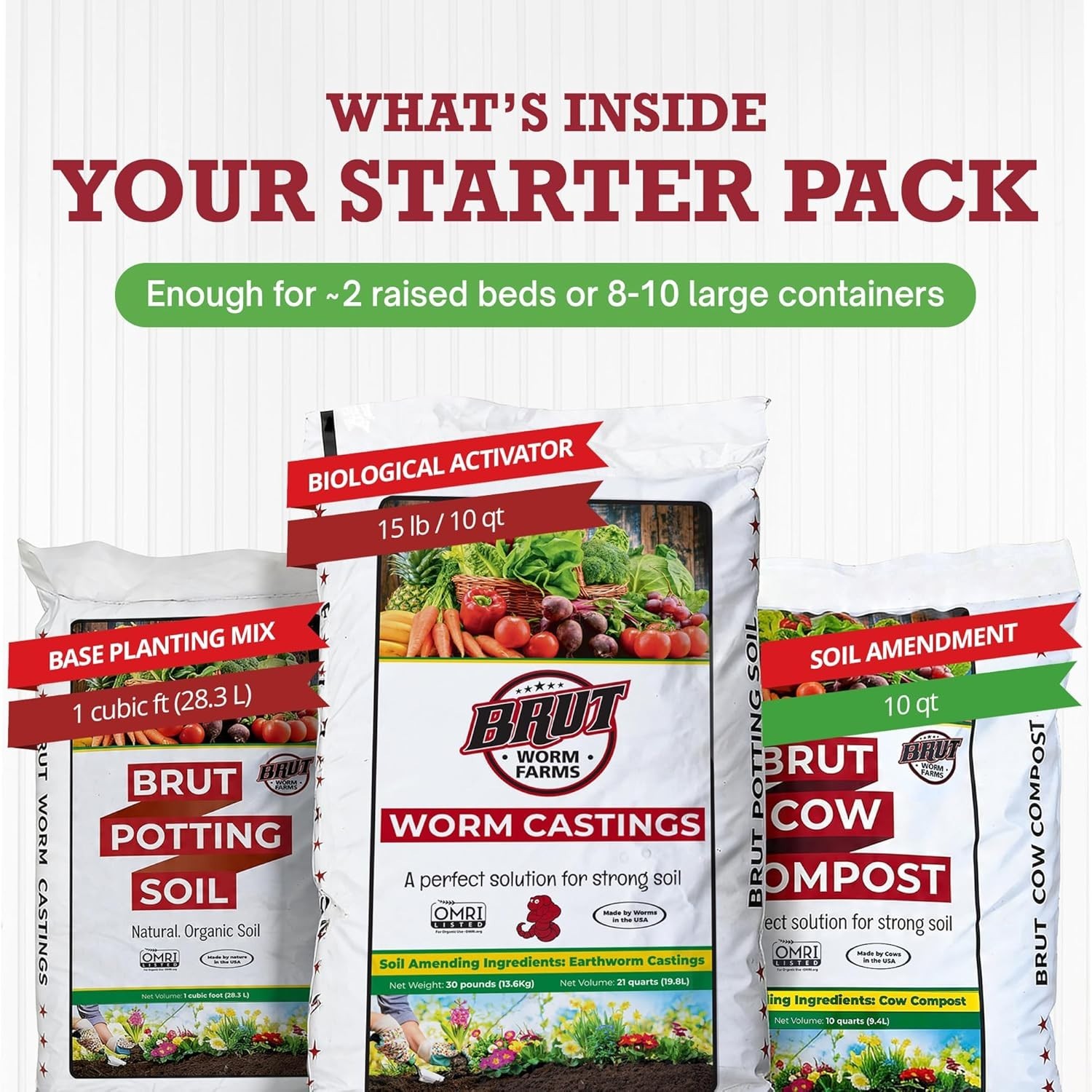 Complete Organic Gardening Solution: All-Natural Soil Trio for Indoor & Outdoor