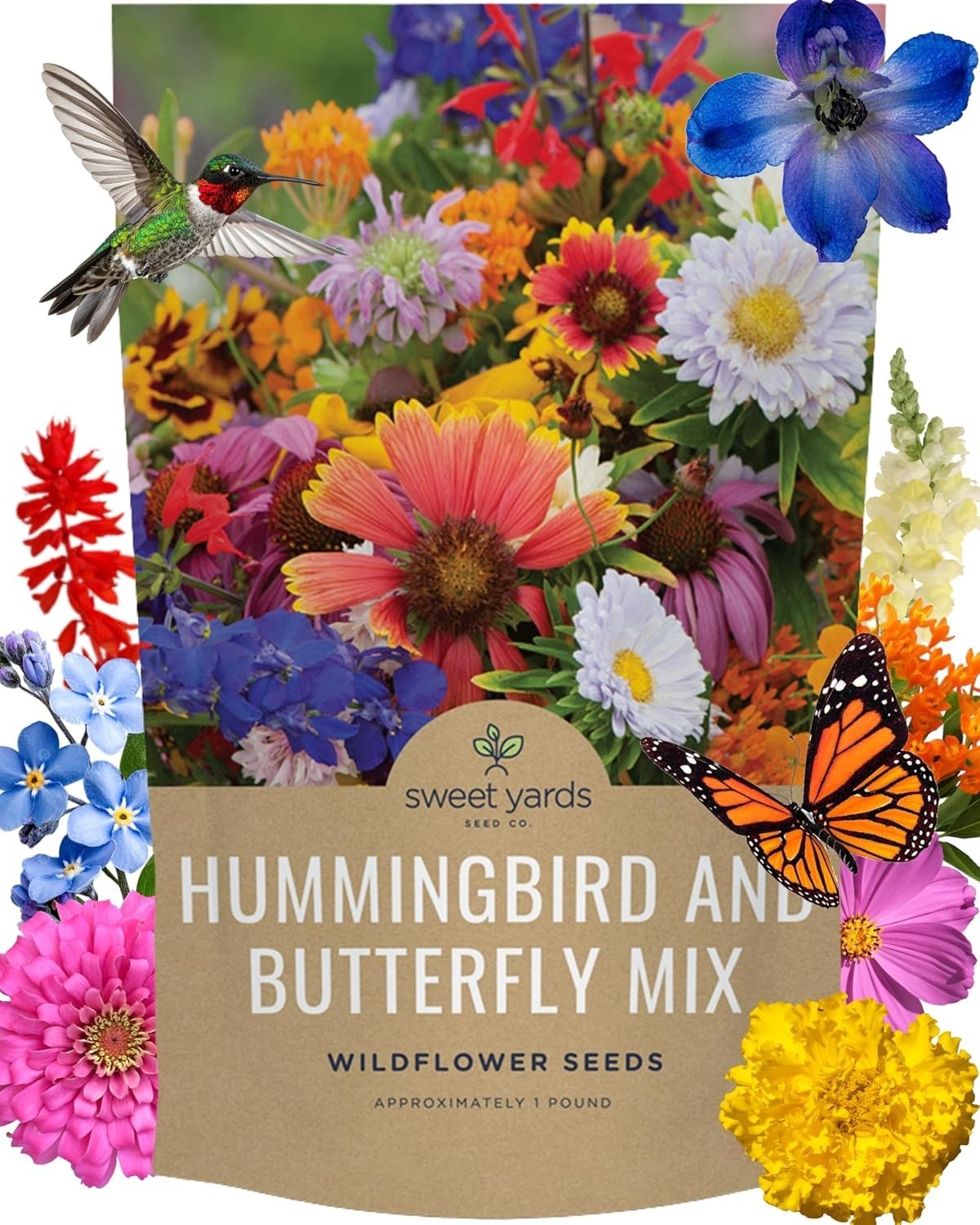 Bulk Wildflower Mix Seeds – 120,000+ Annual Perennials