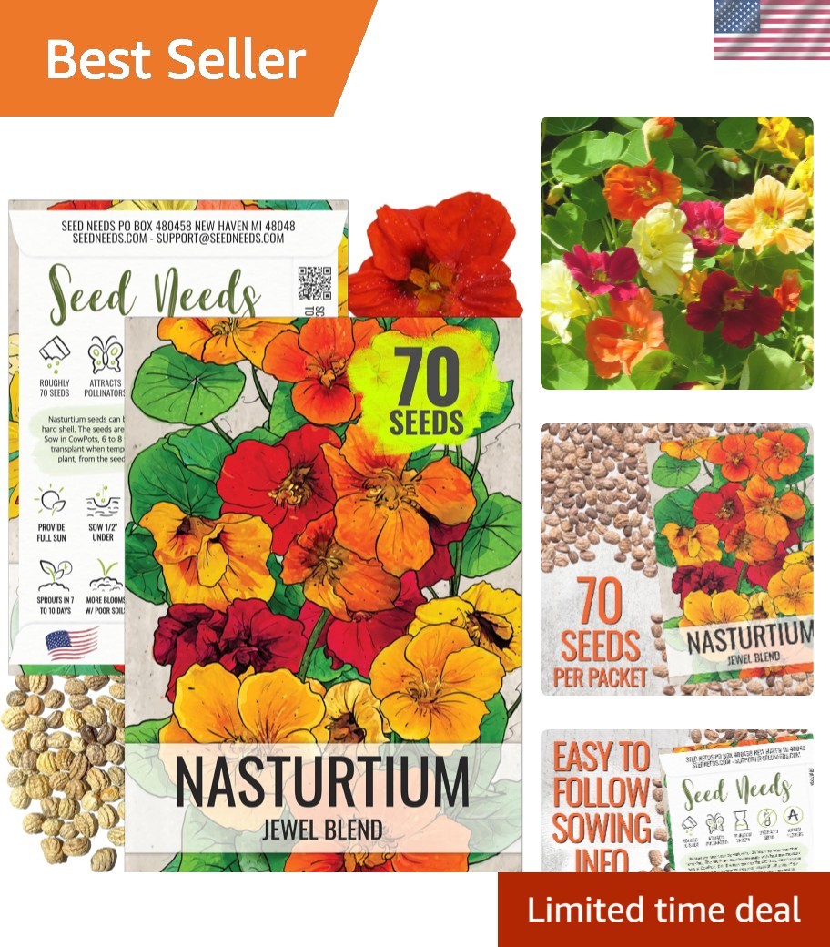 Butterfly Garden Delight – Jewel Blend Nasturtium Seeds for Ecological Beauty