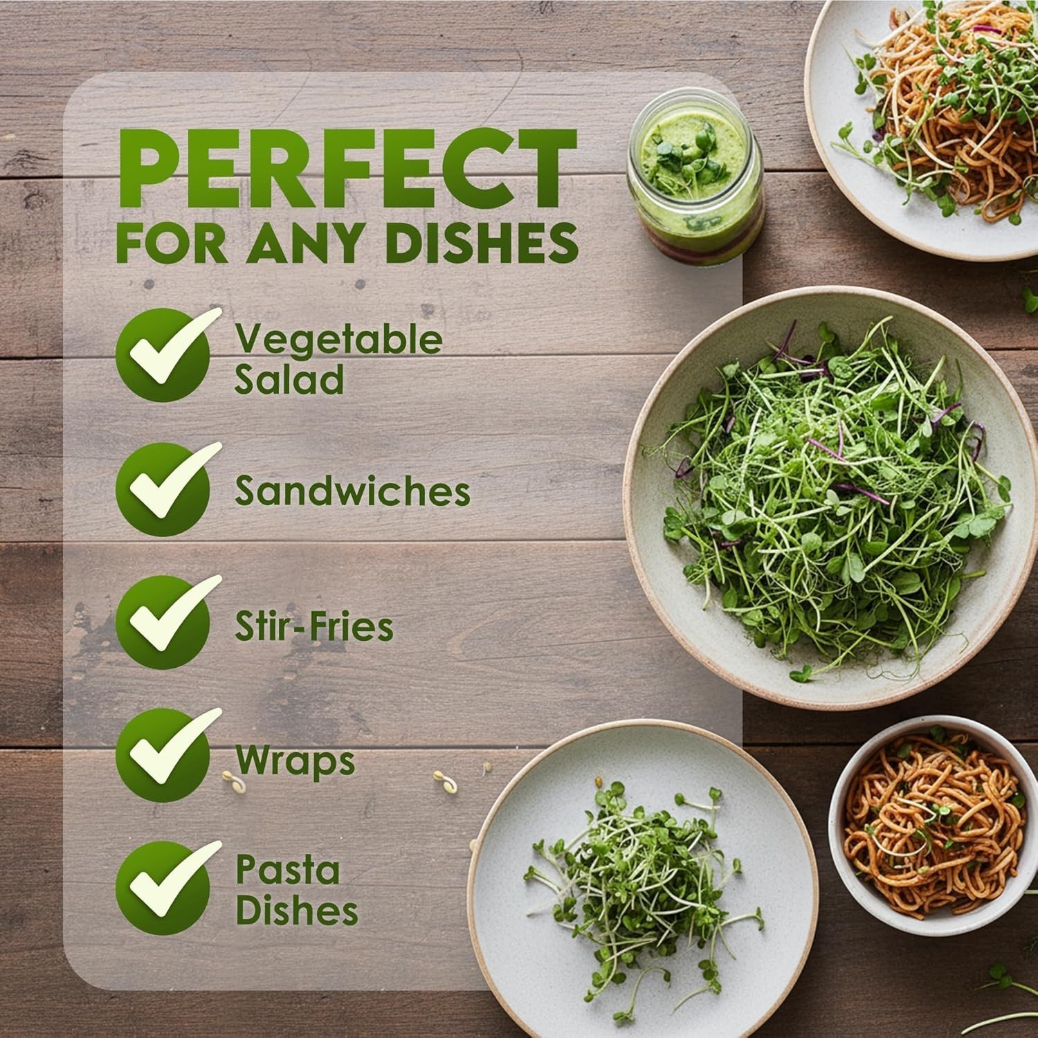 Nature Jim’s Sprouts Organic Salad Mix – Non-GMO Microgreen Seeds, Perfect fo…