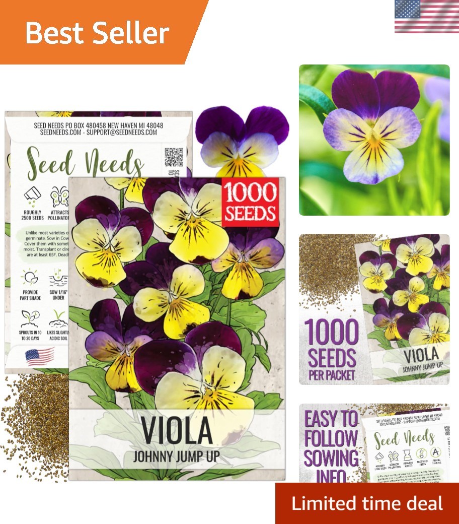 Edible Heirloom Johnny Jump Up Seeds – Perfect for Spring and Butterfly Gardens